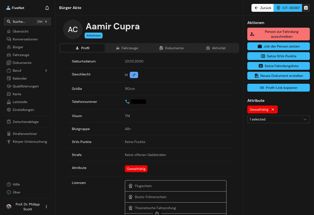 Feature Citizens - Profile View