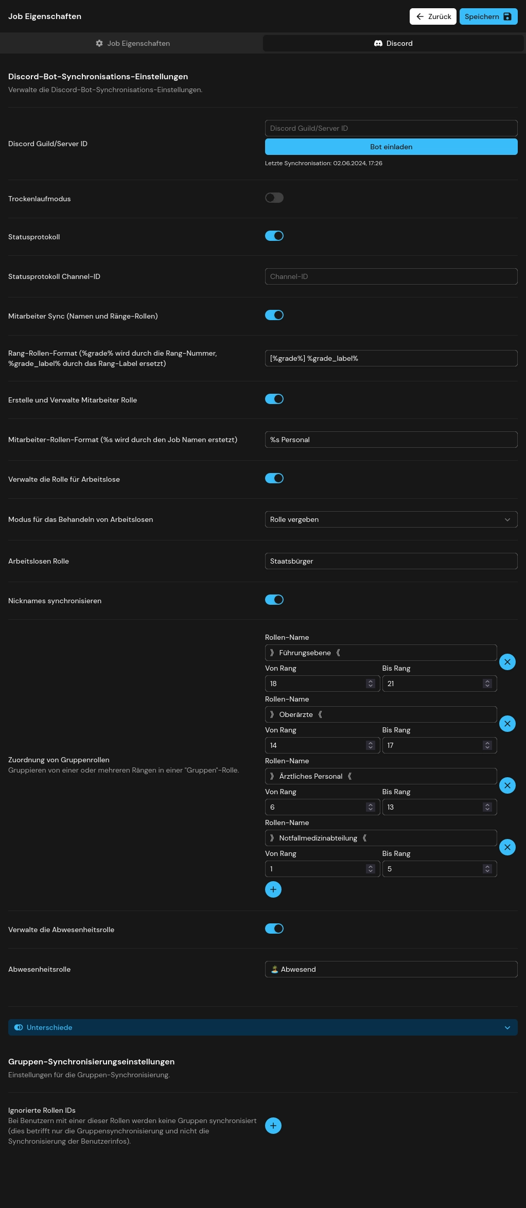 Feature Settings - Job Props - Discord Bot
